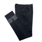 Erkek Lacivert Çizgili Regular Fit Kumaş Pantolon-7227 LACİVERT 40