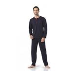 Erkek Lacivert Damat Çeyizlik Pijama Çorap Atlet Boxer Takımı 5'li Set