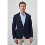 Erkek Lacivert Dokuma Slim Fit Mono Yaka Ceket - 46 - 6 Drop