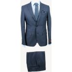 Erkek Lacivert Kareli Slim Fit Ekose Takım Elbise - 50 / 6 - 6 Drop