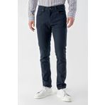 Erkek Lacivert Mevsimlik Pamuk 5 Cep Slim Fit Jean Pantolon