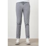 Erkek Lacivert Pamuk Keten Trend İpli Jogger Slim Fit Spor Pantolon