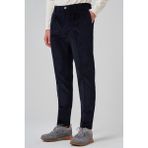 Erkek Lacivert Pamuk Trend Fitilli Kadife Lastikli Slim Fit Pantolon