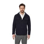 Erkek Lacivert Slim Fit Baharlık Trenç Ceket Örme Esnek Kumaş Kapak Cepli Dar Kesim Lacivert 48