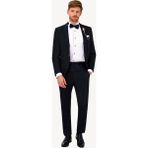 Erkek Lacivert Slim Fit Kırlangıç Yaka Damatlık - 46 / 6 - Lacivert - Sarı - 6 Drop