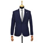 Erkek Lacivert Tek Spor Ceket Çift Yırtmaçlı BGL-ST03974 LACİVERT 54