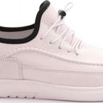 Erkek Lastik Bağcıklı Sneaker Ayakkabı Kırık Beyaz 72673616