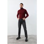 Erkek Likrali Straight Fit Jean Pantolon Siyah