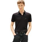 Erkek Liquid Cotton Tipped Slim Siyah Polo Yaka T-Shirt