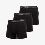 Erkek Logo İmzalı Elastik Bel Bantlı Pamuklu Üçlü Paket Siyah Boxer LV00NB4576-UB1