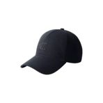 Erkek Logo İşlemeli Ayarlanabilir Metal Tokalı Keten Siyah Şapka LV04G5027G-UB1