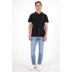 Erkek Marco Siyah Regular Fit Jean Yaka Detaylı Pike Tişört - 2XL