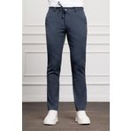 Erkek Marine Jogger Slim Fit Dar Kesim Çıtçıtlı İpli Pantolon