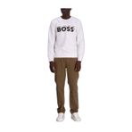 Erkek Marka Logo Detaylı Regular Fit Uzun Kollu Beyaz Sweatshirt 50507939-100