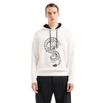 Erkek Marka Logolu Uzun Kollu Rahat Beyaz Sweatshirt EM000004 AF10013-U0003
