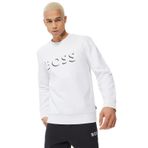 Erkek Marka Logolu Yuvarlak Yaka Uzun Kollu Beyaz Sweatshirt 50489600-100