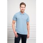 Erkek Mavi Basic Polo Yaka Dynamic Fit T-Shirt