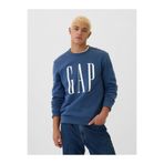Erkek Mavi Gap Logo Fleece Sweatshirt