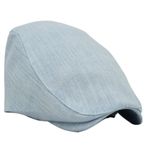 Erkek Mavi Kasket Keten Yazlık Flat Cap Şapka şapkadan.da!