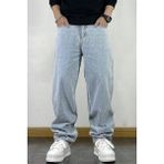 Erkek Mavi Rahat Kesim Baggy Pantolon - 32