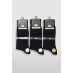 Erkek Merserize Çorap/Düz/3’lü - 166-Lacivert - 41 - 44