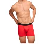 Erkek Mikro Modal Boxer Külot - Nem Emici, Ultra Yumuşak, Nefes Alabilir ve Rahat (200, kırmızı, L)
