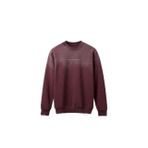 Erkek Minimal Yazı Detaylı Yıkamalı Sweatshirt Bordo