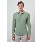 Erkek Mint Yeşili Gofre Trend Desenli Dynamic Fit Italyan Yaka Gömlek - 2XL