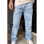 Erkek Mixxed Patern Baggy Jeans