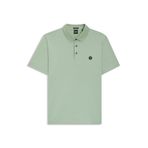 Erkek Monogram Logo Kabartmalı Normal Kalıp Yumuşak Pamuklu Kısa Kollu Açık Yeşil Polo Yaka T-Shirt 50555829-373