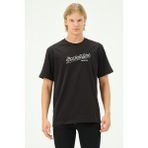 Erkek Nakış Baskılı Spor Oversize Tişört Tshirt. - 0 Siyah - 2XL