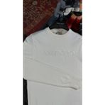 Erkek Nakış Logo Işlemeli Kazak - 001-Beyaz - XL