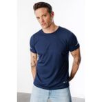 Erkek Nem Emici Hızlı Kuruma Atletik Teknik Performans Spor T-Shirt Drıfıt-Kısakolnew - Lacivert