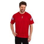 Erkek Nem Emici Hızlı Kuruma Atletik Teknik Performans Spor T-shirt (KIRMIZI, S)