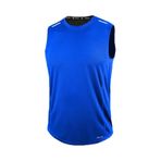 Erkek Nem Emici Hızlı Kuruma Atletik Teknik Performans Sporcu Sıfır Kol T-shirt Drıfıt-sıfırkol Mavi