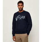 Erkek Normal Kalıp Logo Baskılı Yuvarlak Yakalı Uzun Kollu Kırmızı Sweatshirt 50549283-404