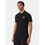 Erkek Normal Kalıp Logo Desenli Pamuklu Kısa Kollu Siyah Polo Yaka T-Shirt 80GAGT19 CJ01T-G89