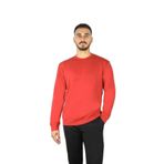 Erkek Normal Kalıp Logo Desenli Yuvarlak Yakalı Pamuklu Uzun Kollu Kırmızı Sweatshirt 15311861-636