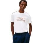 Erkek Normal Kalıp Logo Kabartmalı Yuvarlak Yakalı Pamuklu Kısa Kollu Beyaz T-Shirt MW0MW42803-YBR