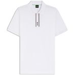 Erkek Normal Kalıp Pamuklu Kısa Kollu Logo Çizgili Beyaz Polo Yaka T-Shirt 50549362-100