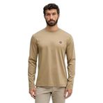 Erkek Normal Kalıp%100 Pamuklu Logo Baskılı Uzun Kollu Haki Sweatshirt 50555107-252