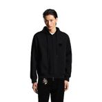 Erkek Normal Kesim Pamuklu Kapüşonlu Logo Detaylı Uzun Kollu Siyah Sweatshirt EM005002 AF10013-UC001