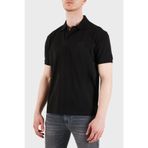 Erkek Normal Kesim Pamuklu Logo Kabartmalı Kısa Kollu Siyah Polo Yaka T-Shirt EM004579 AF13742-UC001