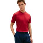 Erkek Normal Kesim Yuvarlak Yakalı Pamuklu Kısa Kollu Bej T-Shirt MW0MW42393-RBT
