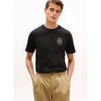 Erkek Normal Kesim Yuvarlak Yakalı Pamuklu Kısa Kollu Siyah T-Shirt MW0MW42364-BDS