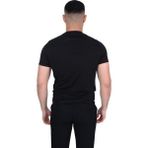 Erkek O Yaka Floş T-Shirt - 2XL - Siyah