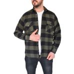 Erkek Oduncu Çift Cep Kapaklı Regular Fit Gömlek BGL-ST02338 HAKİ S
