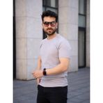 Erkek Örme T-Shirt - L - 00 Gri
