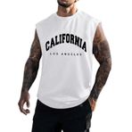Erkek Outdoor Fitness Bol Yaz Boş Zaman Spor Atlet Erkek Kaslı Tişört Atlet Spor Giyim Erkek Neon Tişört Spor İç Çamaşırı Tişört Slim Fit Spor Giyim, Beyaz, L