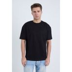 Erkek Oversize Basic Tişört Siyah